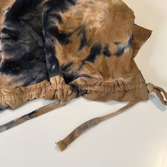 Blank NYC Blue and Brown Tie Dye Drawstring Hoodie Pullover Size M NWT - Picture 15 of 15